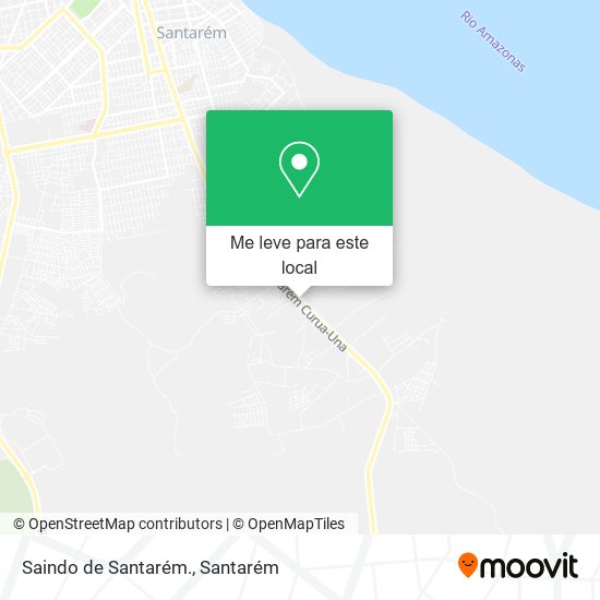 Saindo de Santarém. mapa