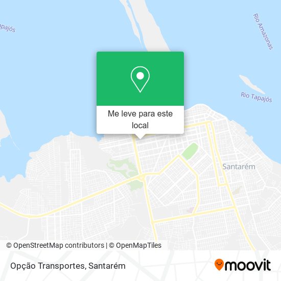 Opção Transportes mapa