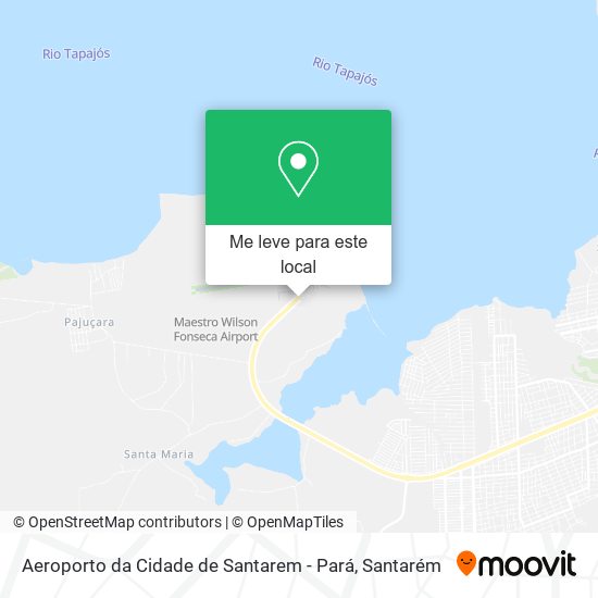 Aeroporto da Cidade de Santarem - Pará mapa