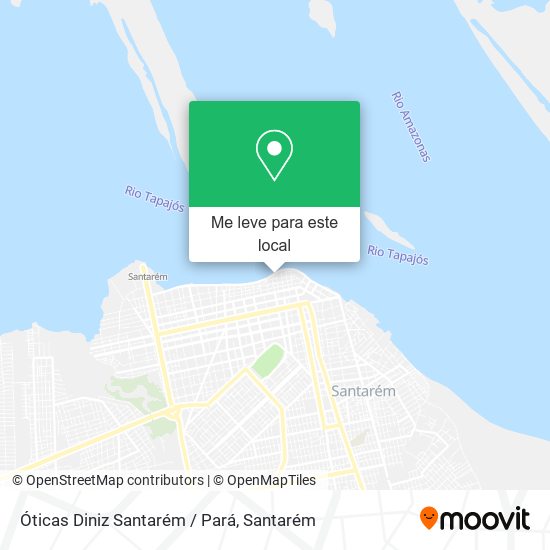 Óticas Diniz Santarém / Pará mapa