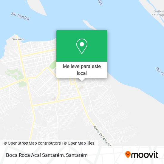 Boca Roxa Acaí Santarém mapa