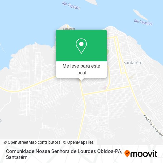 Comunidade Nossa Senhora de Lourdes Obidos-PA mapa