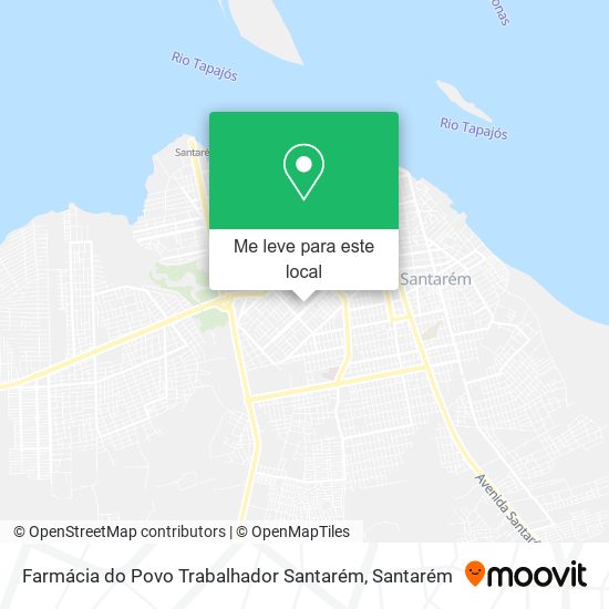 Farmácia do Povo Trabalhador Santarém mapa