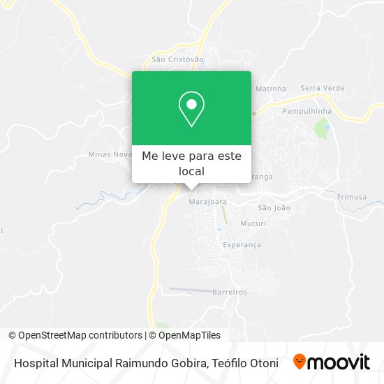 Hospital Municipal Raimundo Gobira mapa