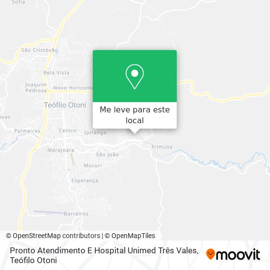 Pronto Atendimento E Hospital Unimed Três Vales mapa