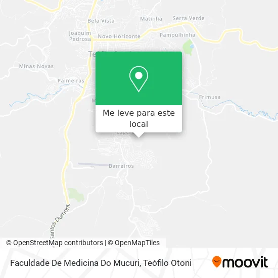Faculdade De Medicina Do Mucuri mapa