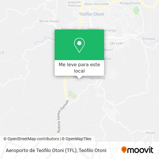 Aeroporto de Teófilo Otoni (TFL) mapa