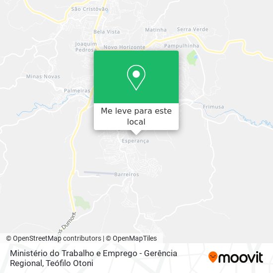 Ministério do Trabalho e Emprego - Gerência Regional mapa