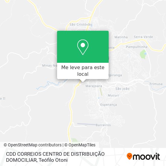 CDD CORREIOS CENTRO DE DISTRIBUIÇÃO DOMOCILIAR mapa