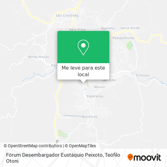 Fórum Desembargador Eustáquio Peixoto mapa