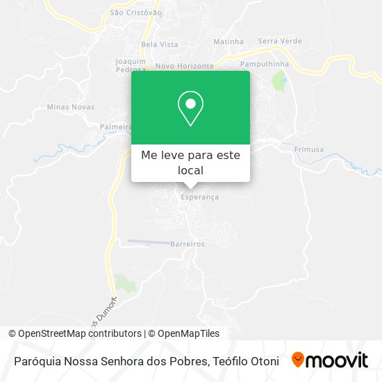 Paróquia Nossa Senhora dos Pobres mapa