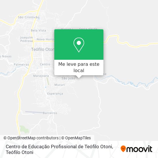 Centro de Educação Profissional de Teófilo Otoni mapa