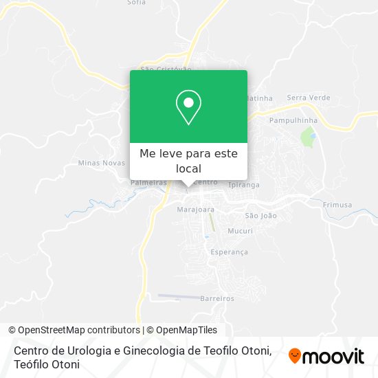 Centro de Urologia e Ginecologia de Teofilo Otoni mapa