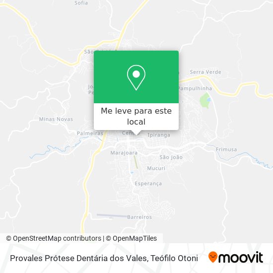 Provales Prótese Dentária dos Vales mapa