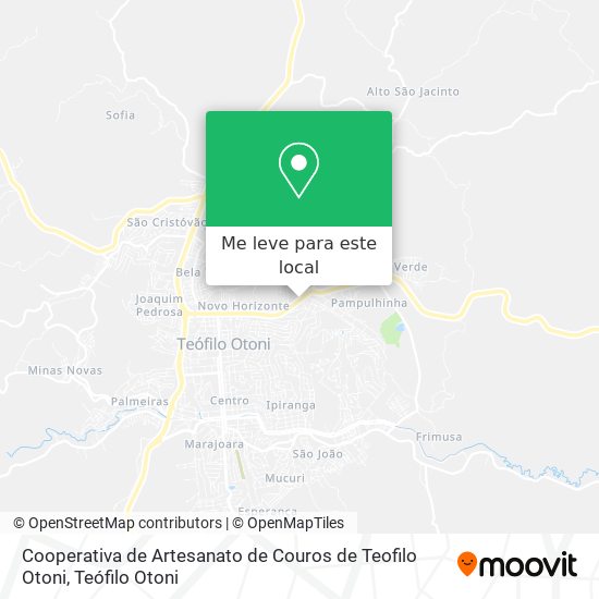Cooperativa de Artesanato de Couros de Teofilo Otoni mapa