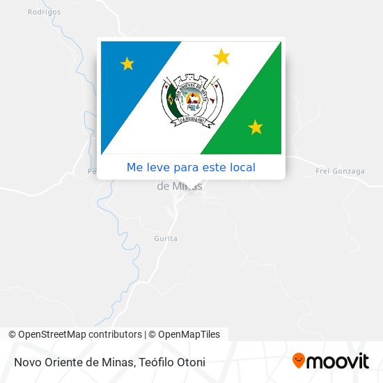 Novo Oriente de Minas mapa