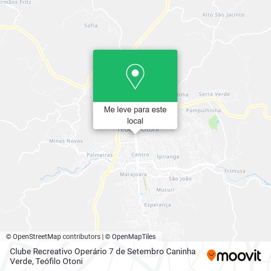 Clube Recreativo Operário 7 de Setembro Caninha Verde mapa