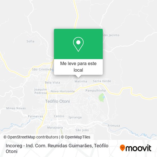 Incoreg - Ind. Com. Reunidas Guimarães mapa