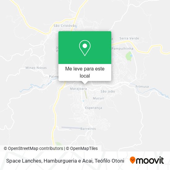 Space Lanches, Hamburgueria e Acai mapa