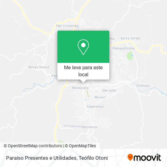 Paraíso Presentes e Utilidades mapa