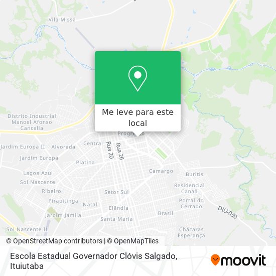 Escola Estadual Governador Clóvis Salgado mapa