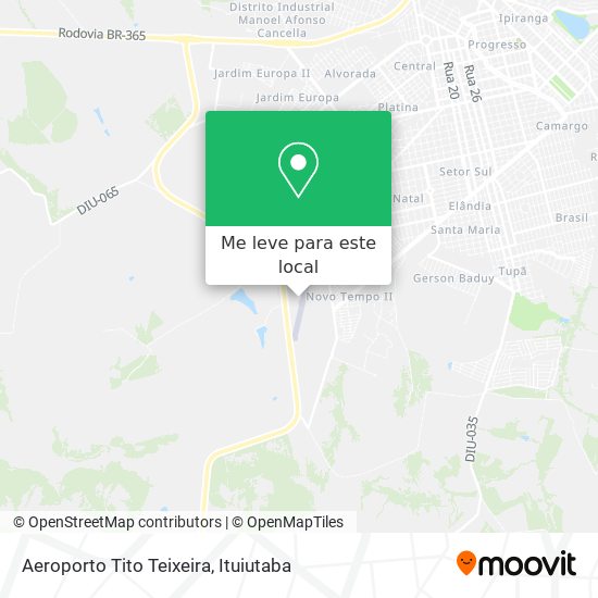 Aeroporto Tito Teixeira mapa