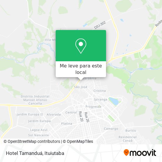 Hotel Tamanduá mapa