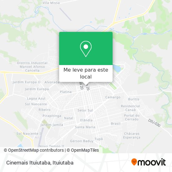 Cinemais Ituiutaba mapa