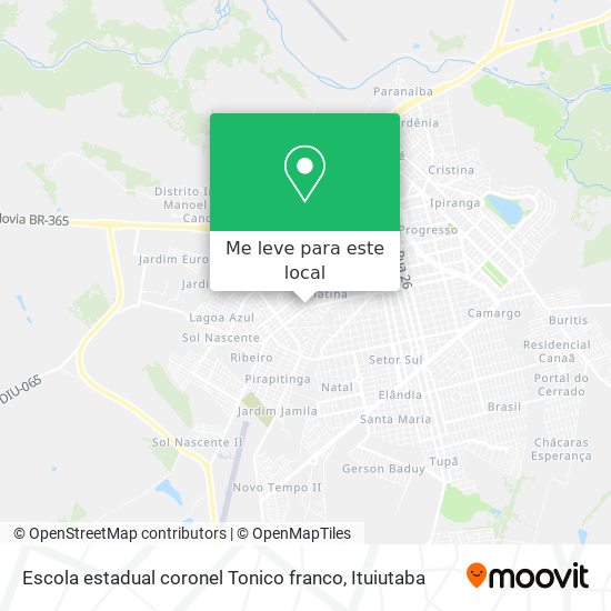 Escola estadual coronel Tonico franco mapa