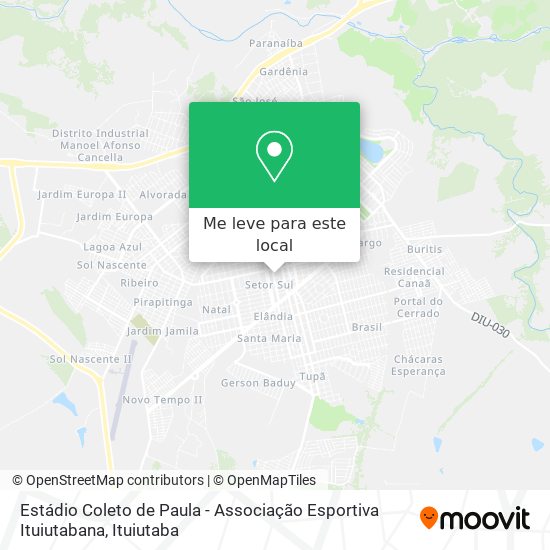 Estádio Coleto de Paula - Associação Esportiva Ituiutabana mapa