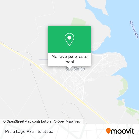 Praia Lago Azul mapa