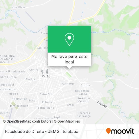 Faculdade de Direito - UEMG mapa