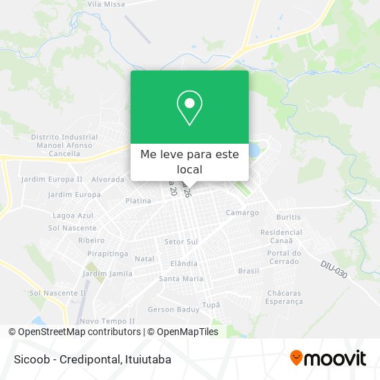 Sicoob - Credipontal mapa