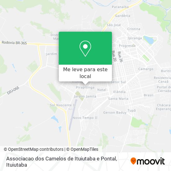 Associacao dos Camelos de Ituiutaba e Pontal mapa