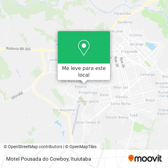 Motel Pousada do Cowboy mapa