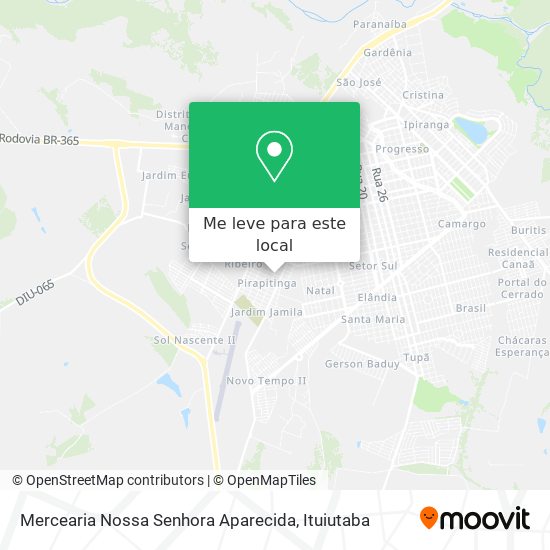 Mercearia Nossa Senhora Aparecida mapa