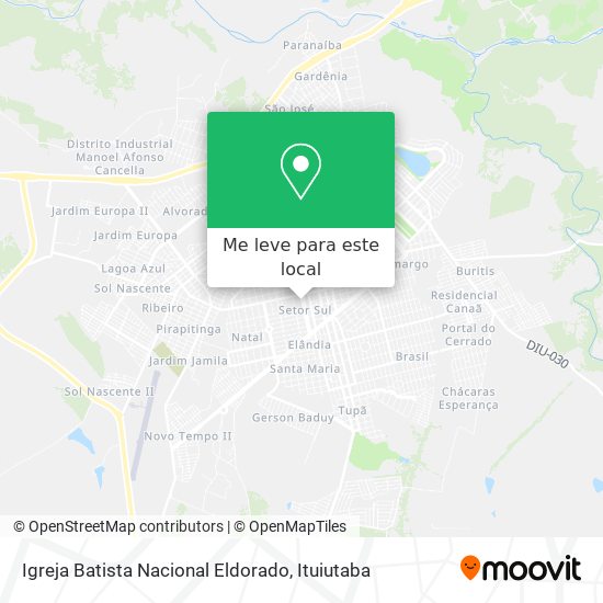 Igreja Batista Nacional Eldorado mapa