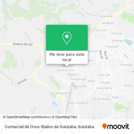 Comercial de Ovos Shalon de Ituiutaba mapa