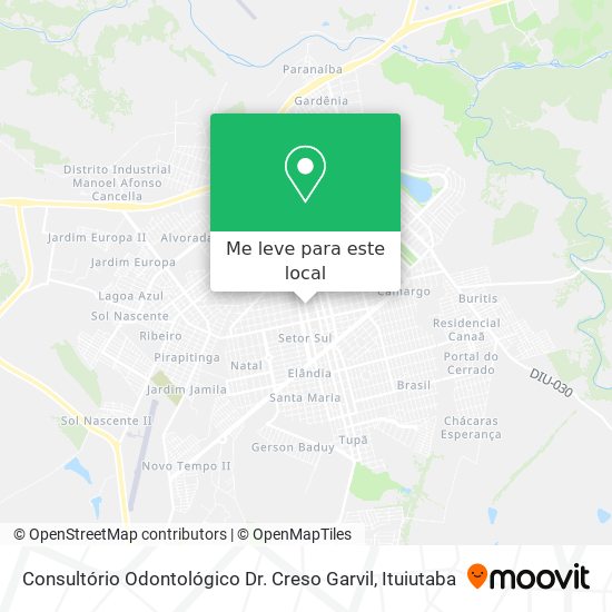 Consultório Odontológico Dr. Creso Garvil mapa