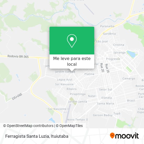 Ferragista Santa Luzia mapa