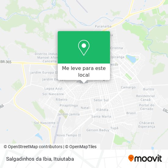 Salgadinhos da Ibia mapa