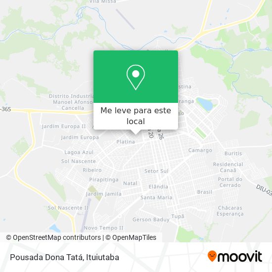 Pousada Dona Tatá mapa