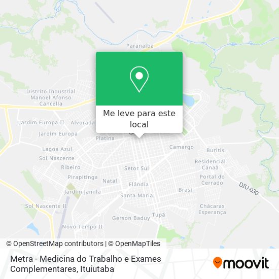 Metra - Medicina do Trabalho e Exames Complementares mapa