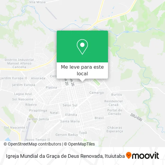 Igreja Mundial da Graça de Deus Renovada mapa