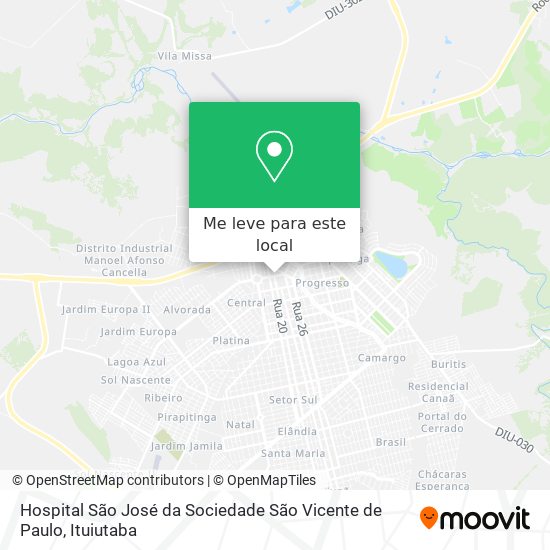Hospital São José da Sociedade São Vicente de Paulo mapa