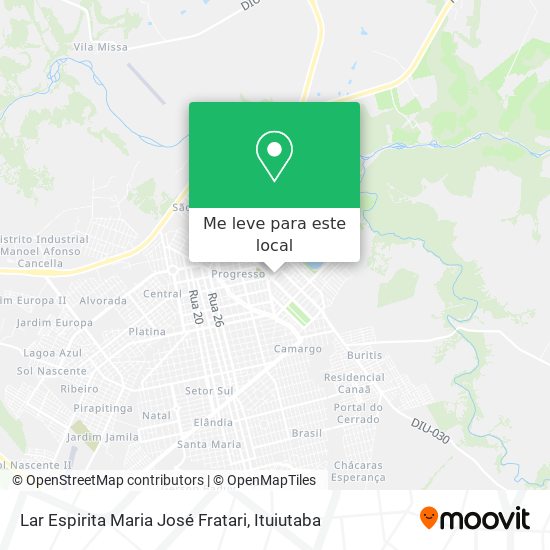 Lar Espirita Maria José Fratari mapa