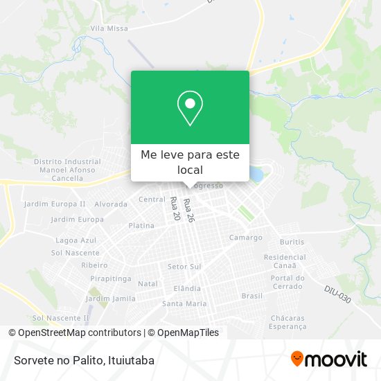 Sorvete no Palito mapa