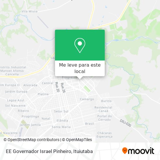 EE Governador Israel Pinheiro mapa