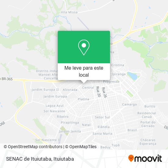 SENAC de Ituiutaba mapa