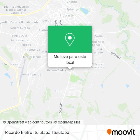 Ricardo Eletro Ituiutaba mapa